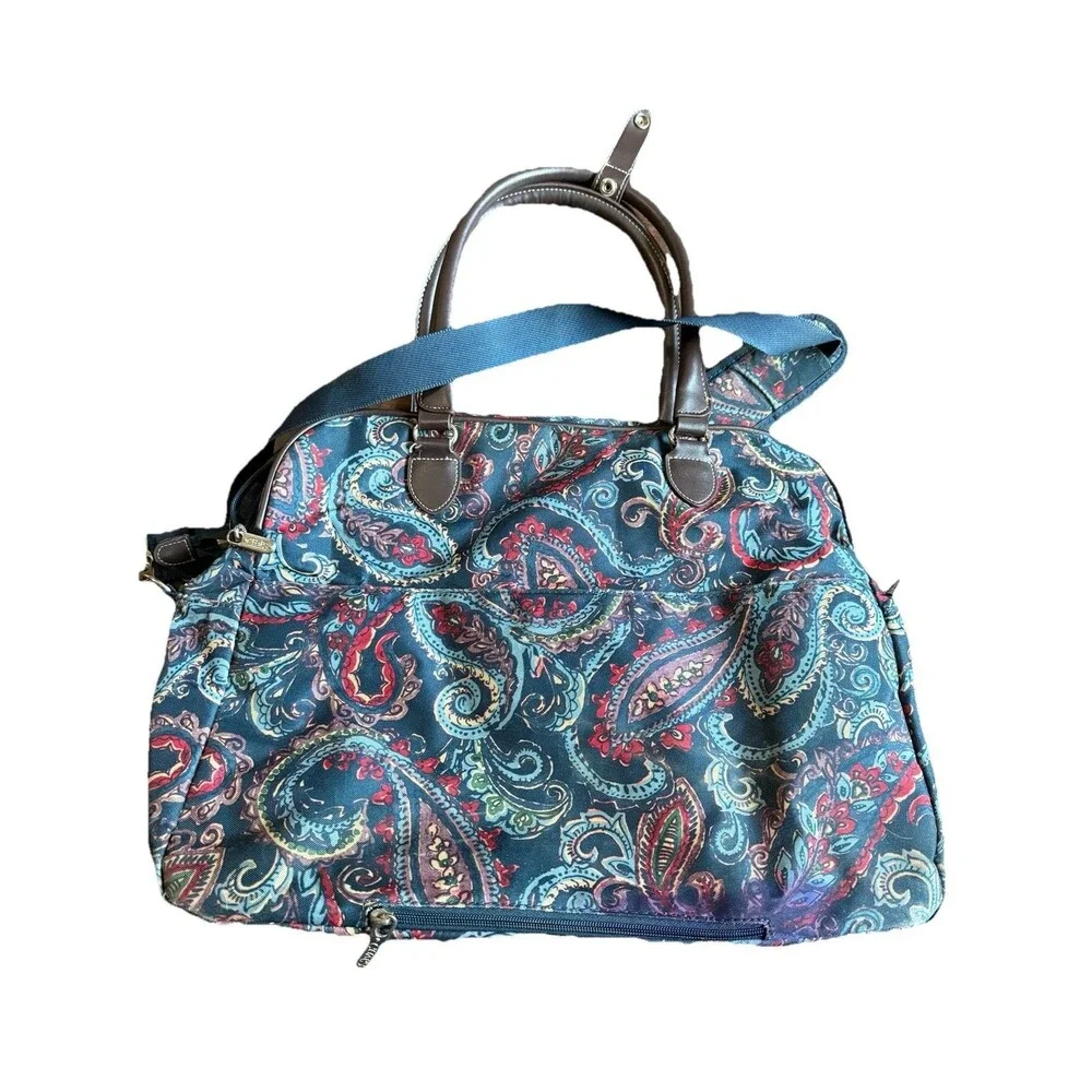 Chaps Richmond Park Mountain Paisley Weekender Laptop Bag Travel Tote w/ Strap